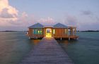 pavillon d'Overwater de cadre en acier de mesure de la lumière 100sqm pour le Tahiti, des Caraïbes
