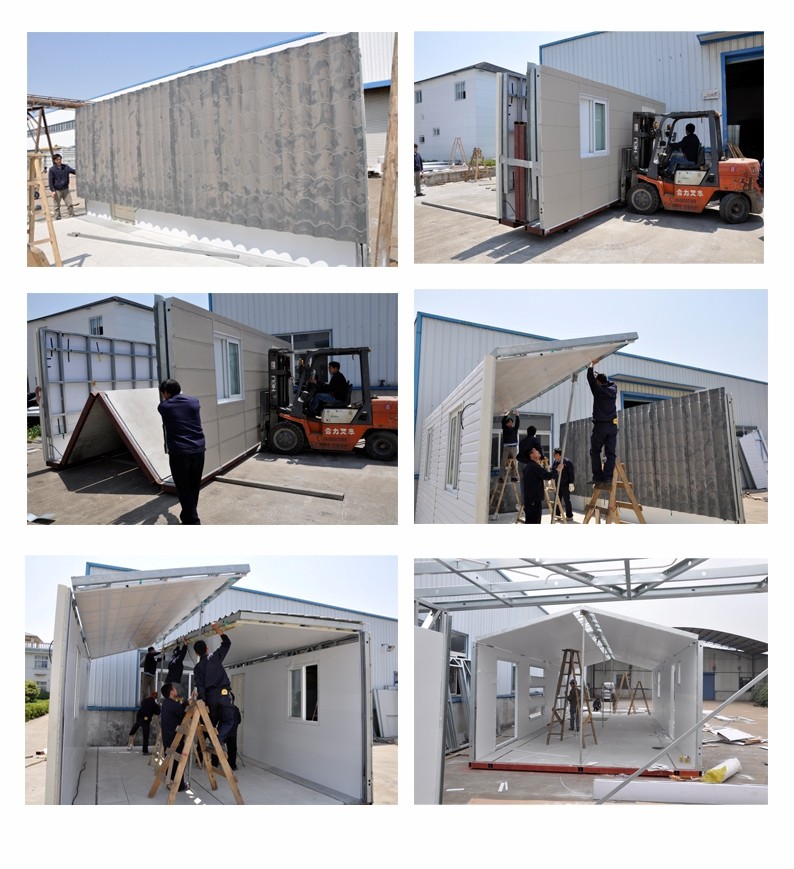 Installation facile et rapide de petite Chambre imperméable mobile de caravanes résidentielles préfabriquées