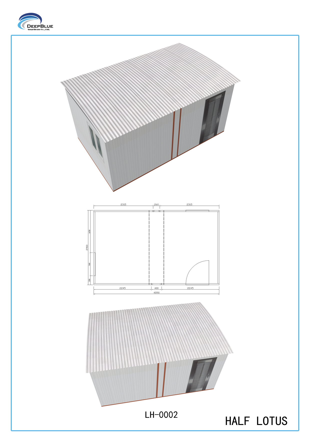 Logement préfabriqué modulaire pliable/logement portatif blanc de secours
